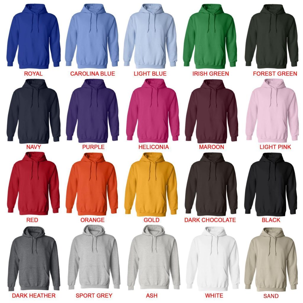 hoodie color chart - Mashle Merch